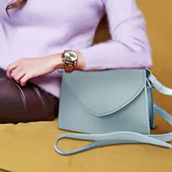 Miniso NWT Pastel Blue Sling Bag - Picture 8 of 8